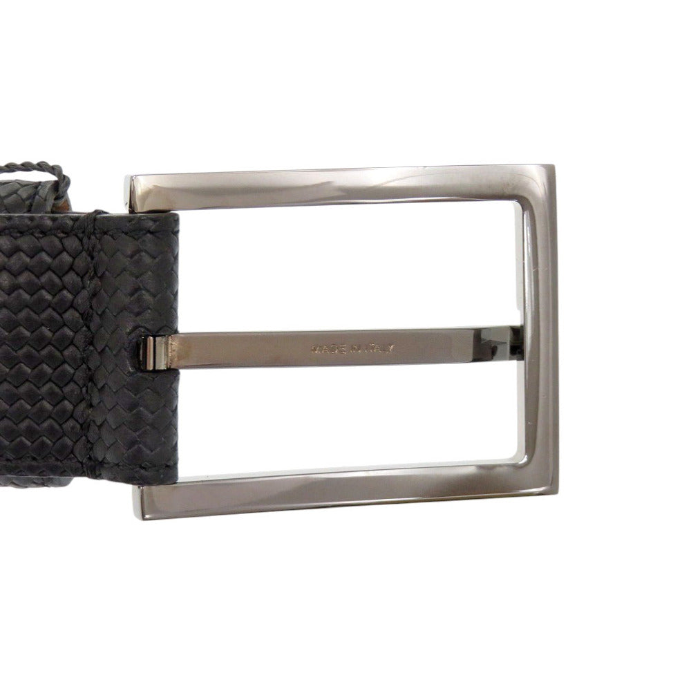 FENDI belt 7C0258 leather black mens Used Authentic