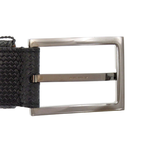 FENDI belt 7C0258 leather black mens Used Authentic