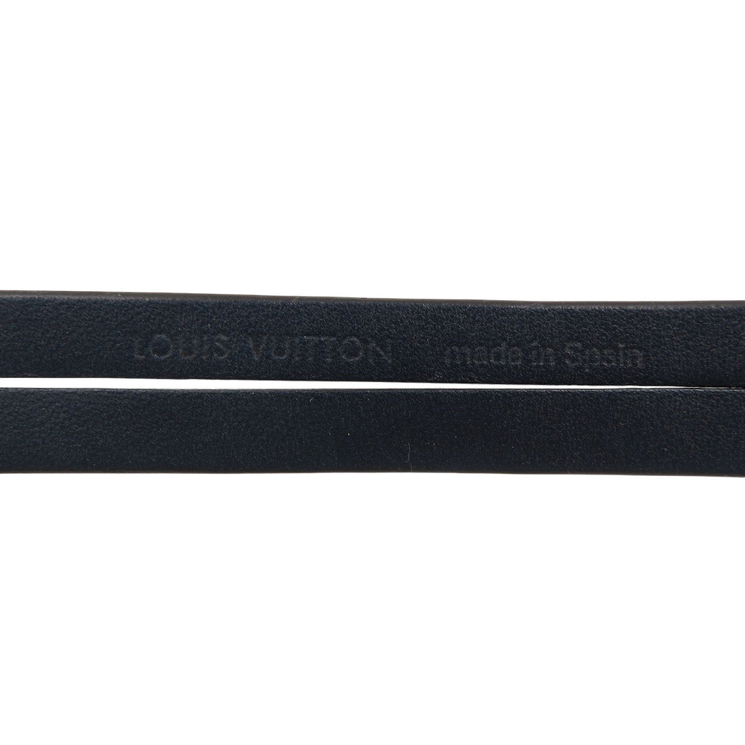 LOUIS VUITTON bracelet M6254E leather Navy Bracelet Instep unisex(Unisex) 19 Used Authentic