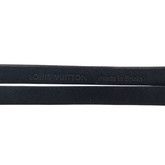 LOUIS VUITTON bracelet M6254E leather Navy Bracelet Instep unisex(Unisex) 19 Used Authentic