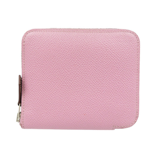 HERMES Coin case Epsom, Silk Morve Silvestre Zip Around Azap compact silk in Women Used Authentic