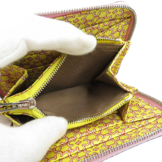 HERMES Coin case Epsom, Silk Morve Silvestre Zip Around Azap compact silk in Women Used Authentic