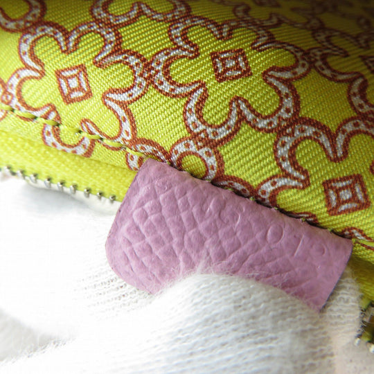 HERMES Coin case Epsom, Silk Morve Silvestre Zip Around Azap compact silk in Women Used Authentic