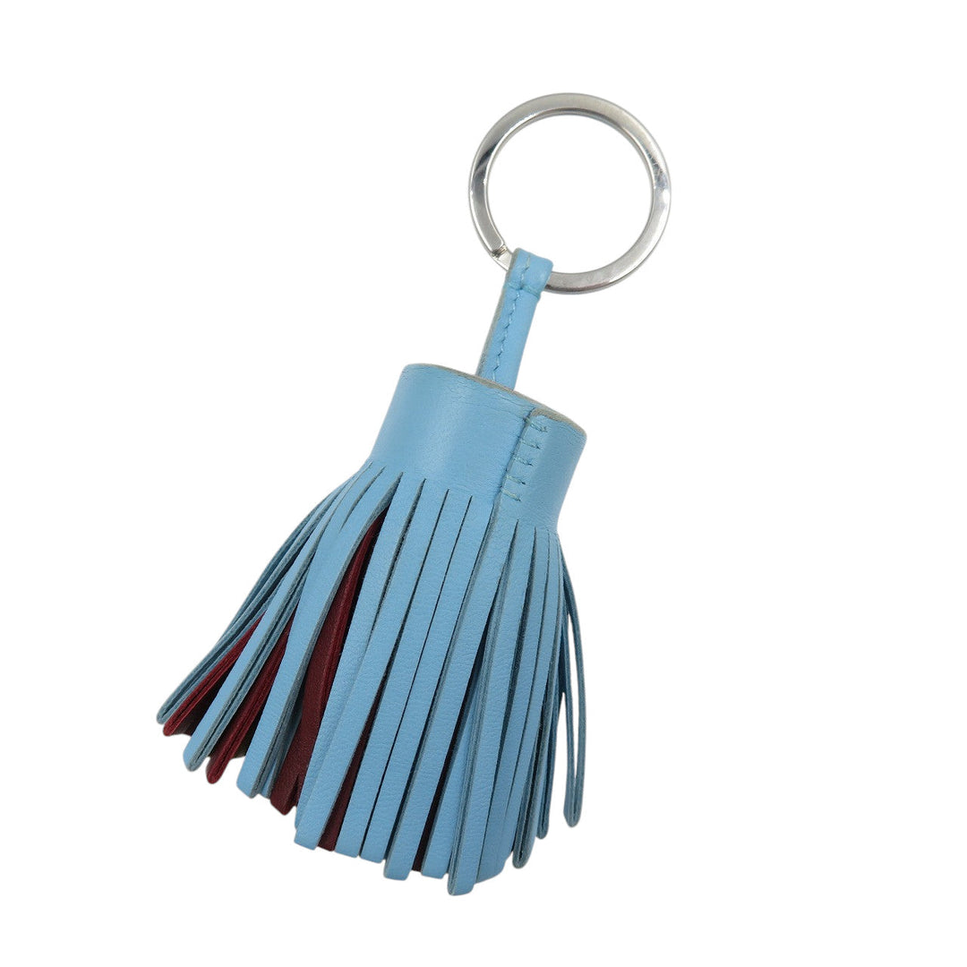 HERMES key ring Anemiro Celeste Carmen Tricolor unisex(Unisex) Used Authentic