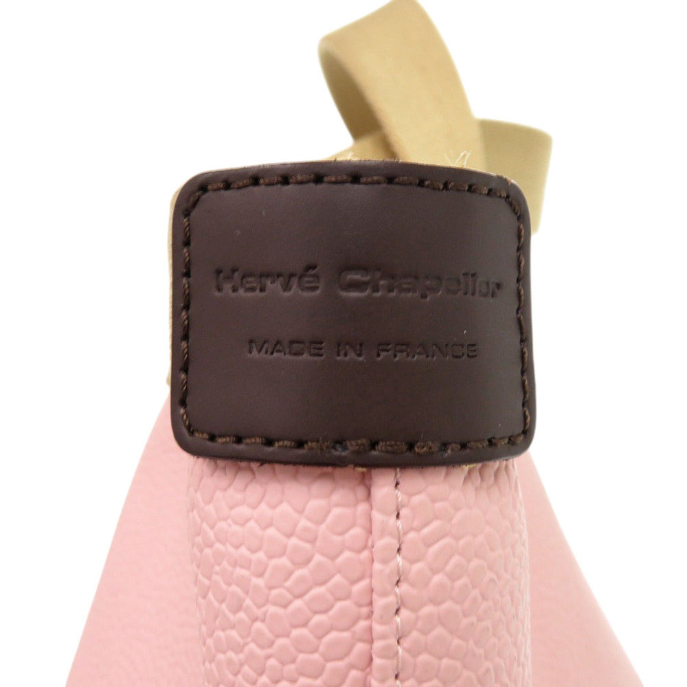 Herve Chapelier Handbag 707GP leather Tarama Luxe Boat Shaped Tote M Women Used Authentic