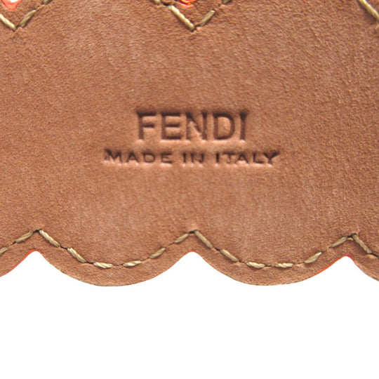 FENDI belt leather gray Flower motif unisex(Unisex) 75/30 Used Authentic