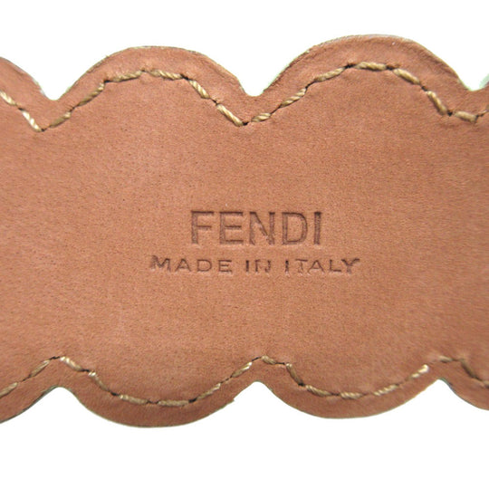 FENDI belt leather black Flower motif unisex(Unisex) 75/30 Used Authentic