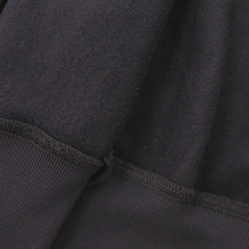 PATOU Hoodie JE0079995 cotton black Fleece-lined zip-up hoodie Women XS Used Authentic