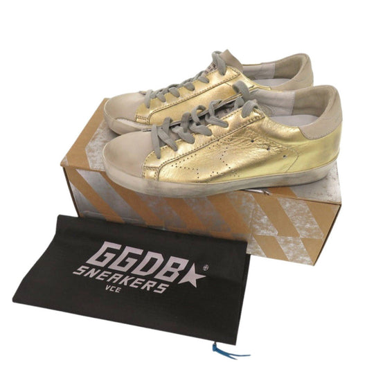 GOLDEN GOOSE sneakers G32WS590.E69 leather gold Super star Women 36 Used Authentic
