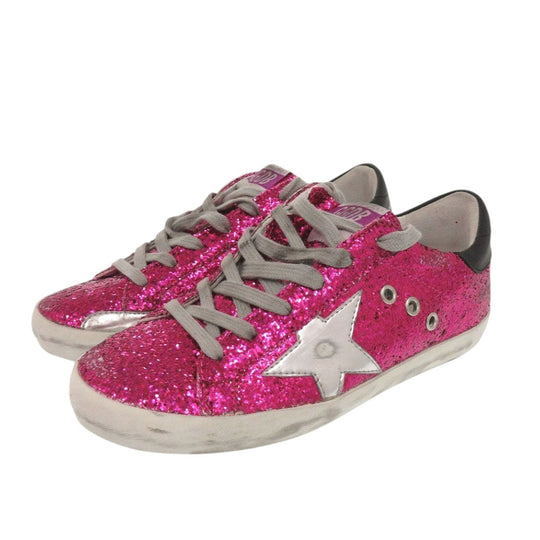 GOLDEN GOOSE sneakers G32WS590.G45 leather pink Superstar Glitter Women 36 Used Authentic