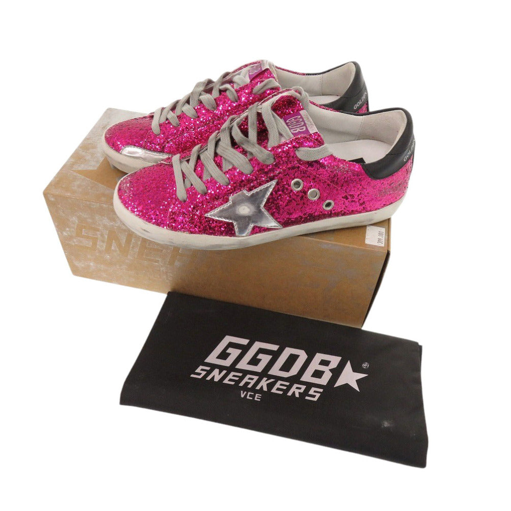 GOLDEN GOOSE sneakers G32WS590.G45 leather pink Superstar Glitter Women 36 Used Authentic