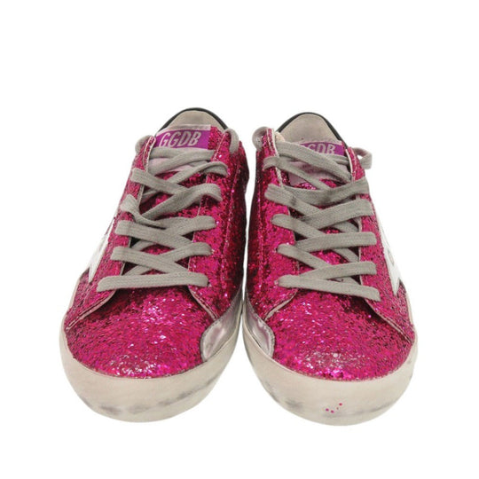 GOLDEN GOOSE sneakers G32WS590.G45 leather pink Superstar Glitter Women 36 Used Authentic