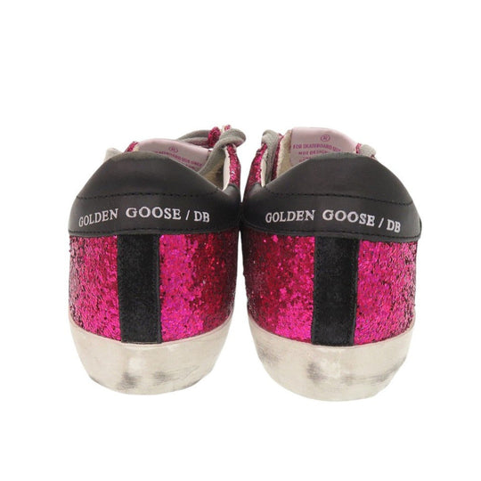 GOLDEN GOOSE sneakers G32WS590.G45 leather pink Superstar Glitter Women 36 Used Authentic