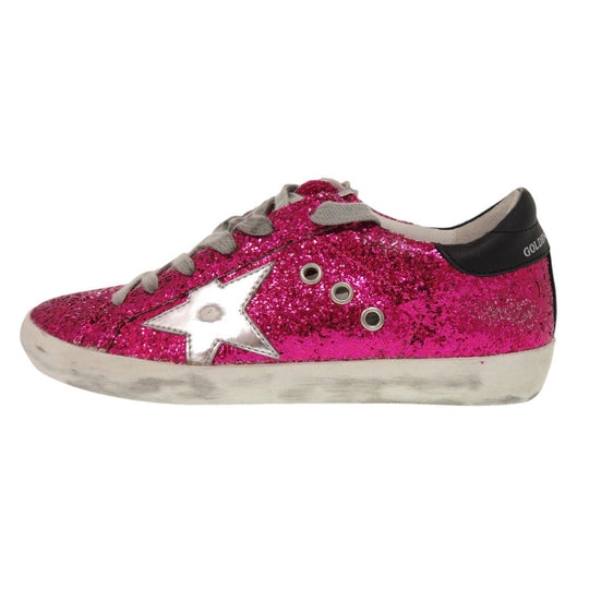 GOLDEN GOOSE sneakers G32WS590.G45 leather pink Superstar Glitter Women 36 Used Authentic