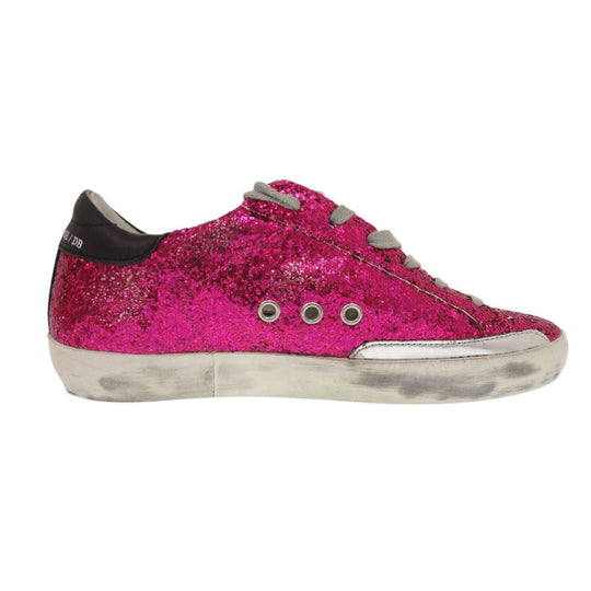 GOLDEN GOOSE sneakers G32WS590.G45 leather pink Superstar Glitter Women 36 Used Authentic