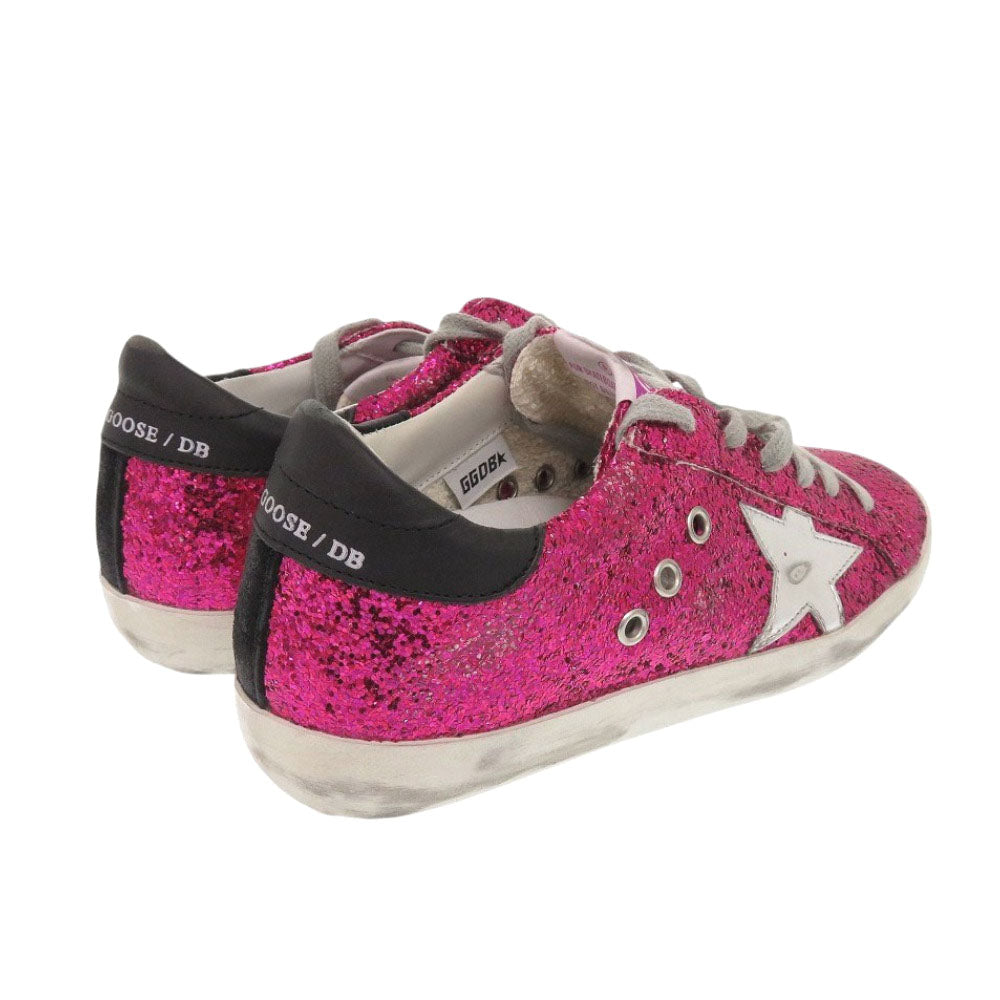 GOLDEN GOOSE sneakers G32WS590.G45 leather pink Superstar Glitter Women 36 Used Authentic