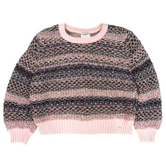 CHANEL knit P51676K06665 cotton pink Women 38 Used Authentic