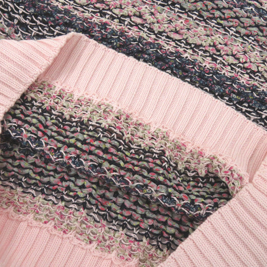 CHANEL knit P51676K06665 cotton pink Women 38 Used Authentic