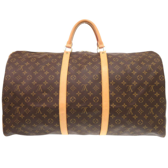 LOUIS VUITTON Boston Duffel bag M41412 Monogram canvas Brown Monogram Keepall bandouliere60 mens Used Authentic