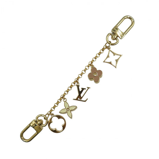 LOUIS VUITTON key ring M01413 metal gold Chain Fleur de Monogram unisex(Unisex) Used Authentic