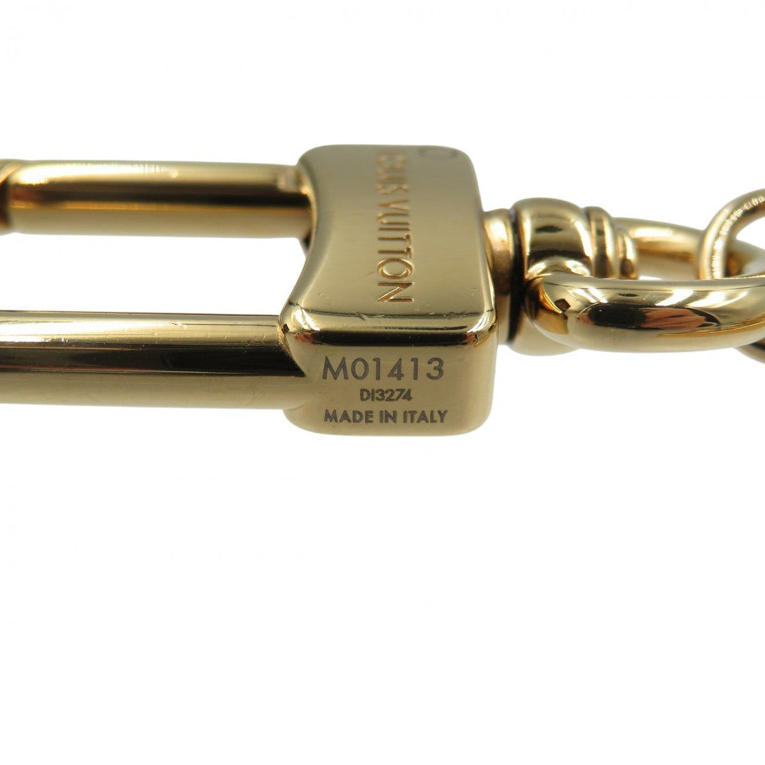 LOUIS VUITTON key ring M01413 metal gold Chain Fleur de Monogram unisex(Unisex) Used Authentic