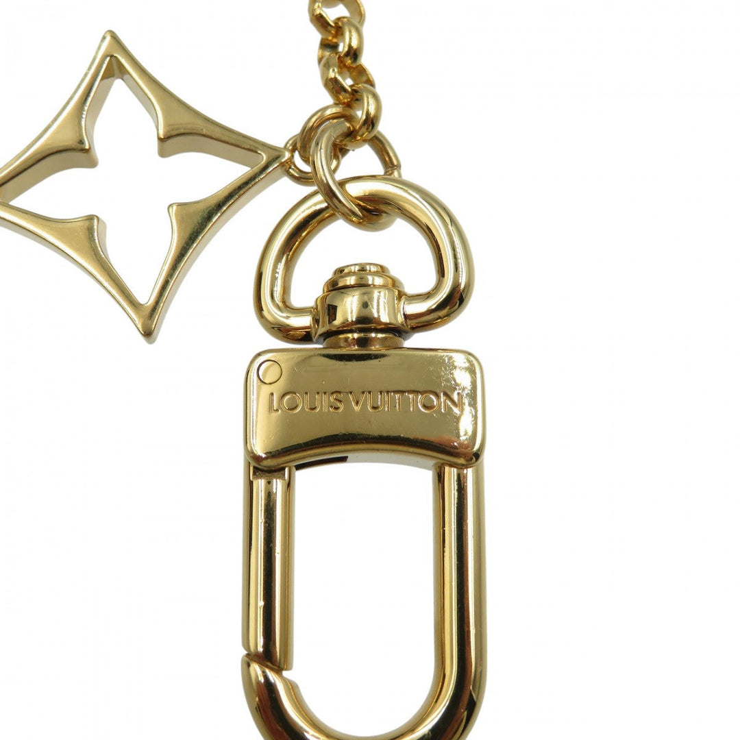 LOUIS VUITTON key ring M01413 metal gold Chain Fleur de Monogram unisex(Unisex) Used Authentic