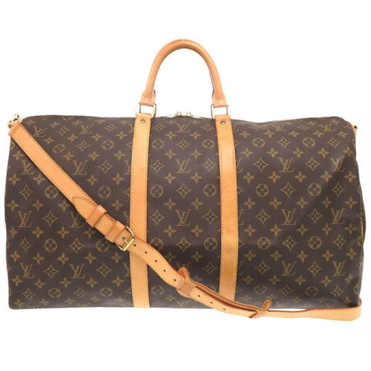 LOUIS VUITTON Boston Duffel bag M41414 Monogram canvas Brown Monogram Keepall bandouliere55 mens Used Authentic