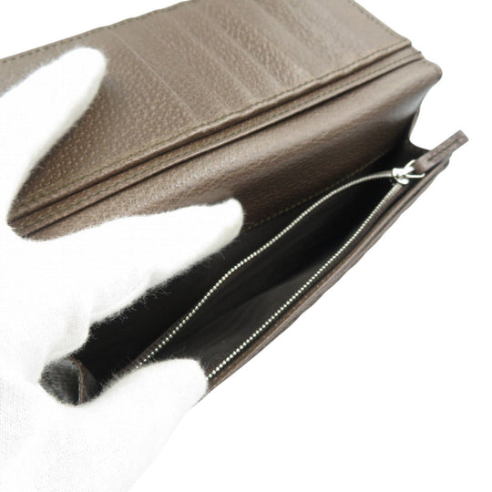 GUCCI Long Wallet Purse 427011 GG Supreme, Leather beige Gucci Tian unisex(Unisex) Used Authentic