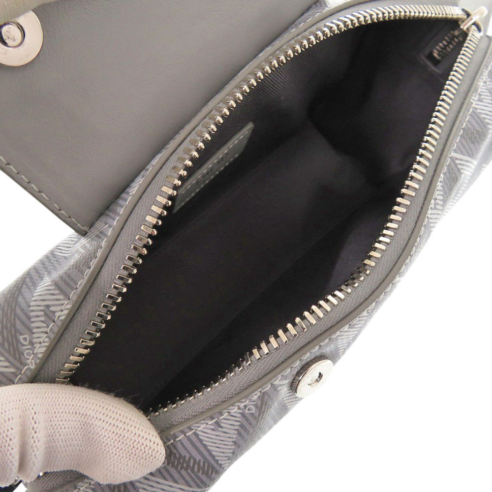 Christian Dior Shoulder Bag Leather, PVC gray rango 22 mens Used Authentic