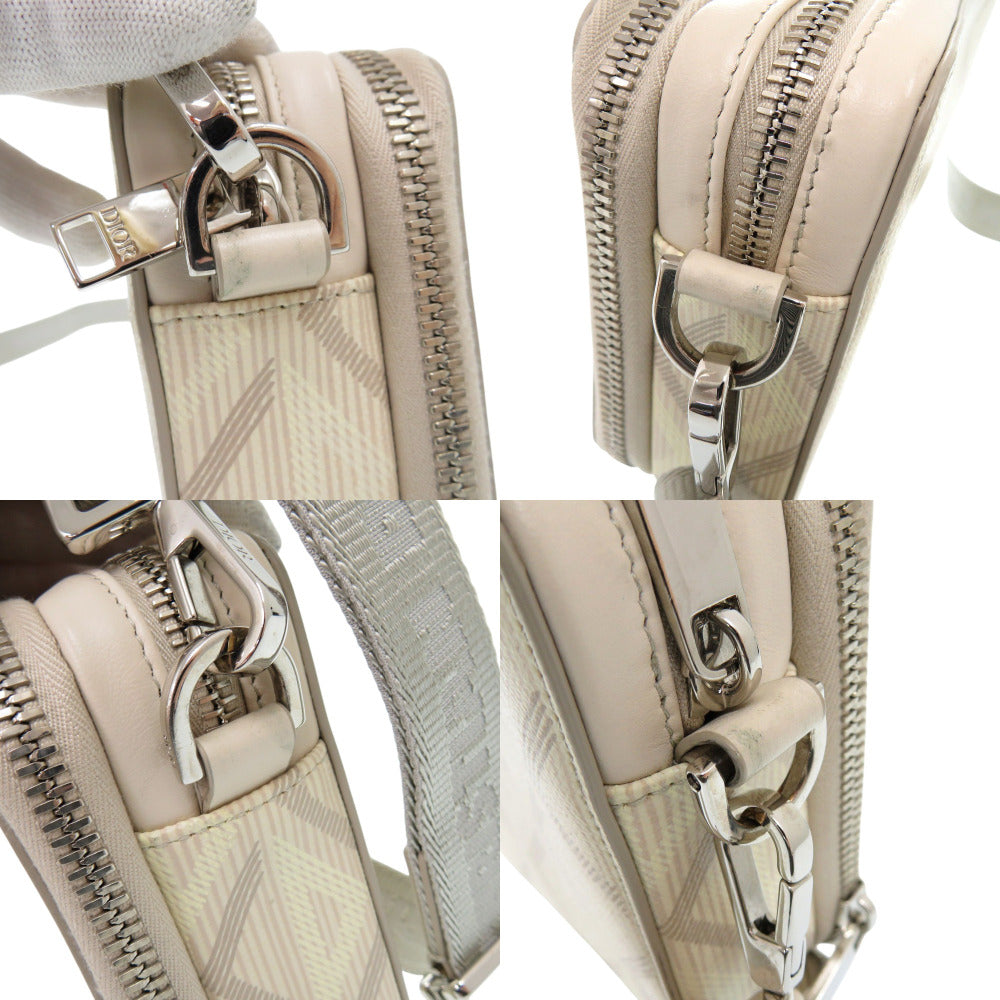 Christian Dior Shoulder Bag PVC, Leather beige cd diamond