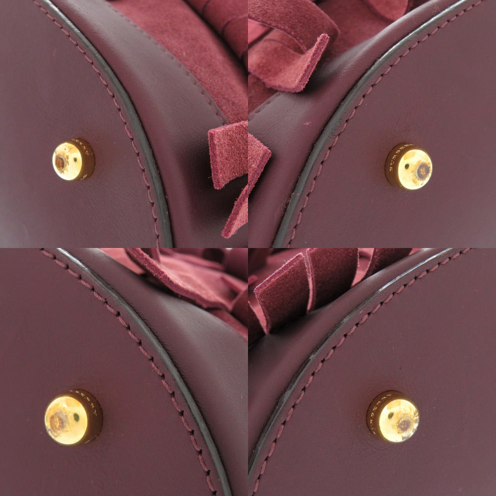 BURBERRY Shoulder Bag Suede, Leather Bordeaux PRORSUM Fringe