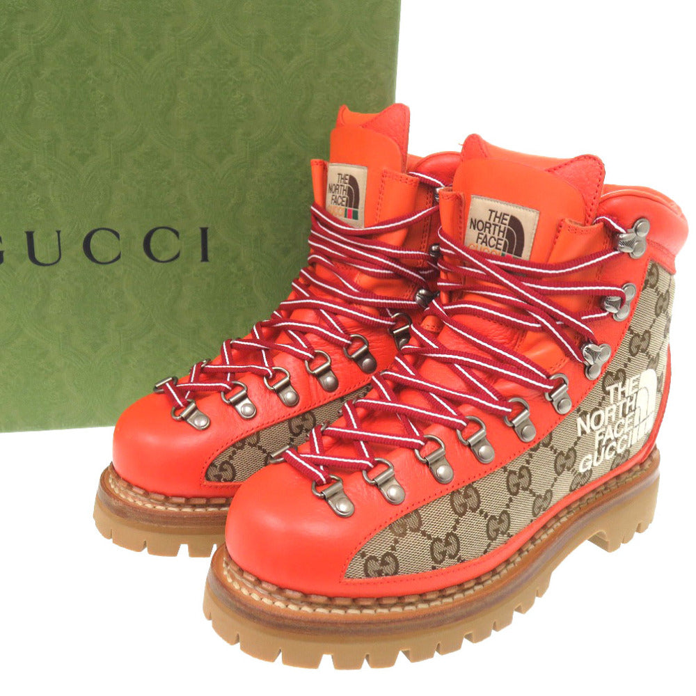 GUCCI boots GG canvas Orange GUCCI x THE NORTH FACE Gucci x The North Face 38