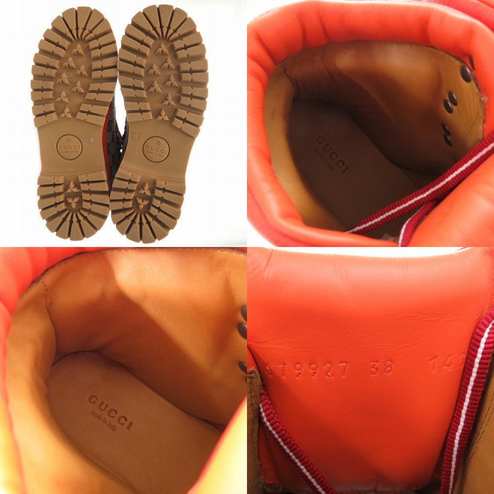 GUCCI boots GG canvas Orange GUCCI x THE NORTH FACE Gucci x The North Face 38