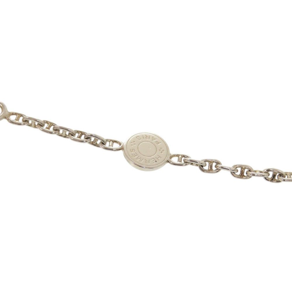 HERMES Necklace Silver925 Silver Chene Dunkle Mini Serie 15.7" Women Used Authentic
