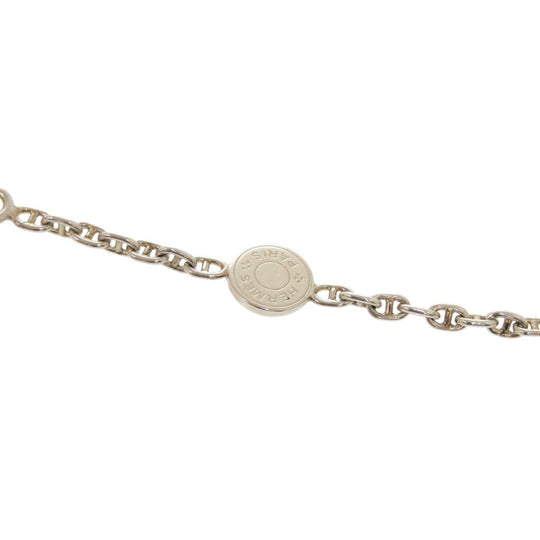 HERMES Necklace Silver925 Silver Chene Dunkle Mini Serie 15.7" Women Used Authentic