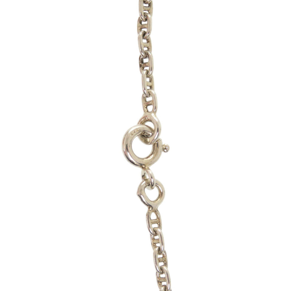HERMES Necklace Silver925 Silver Chene Dunkle Mini Serie 15.7" Women Used Authentic