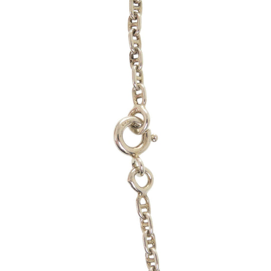 HERMES Necklace Silver925 Silver Chene Dunkle Mini Serie 15.7" Women Used Authentic