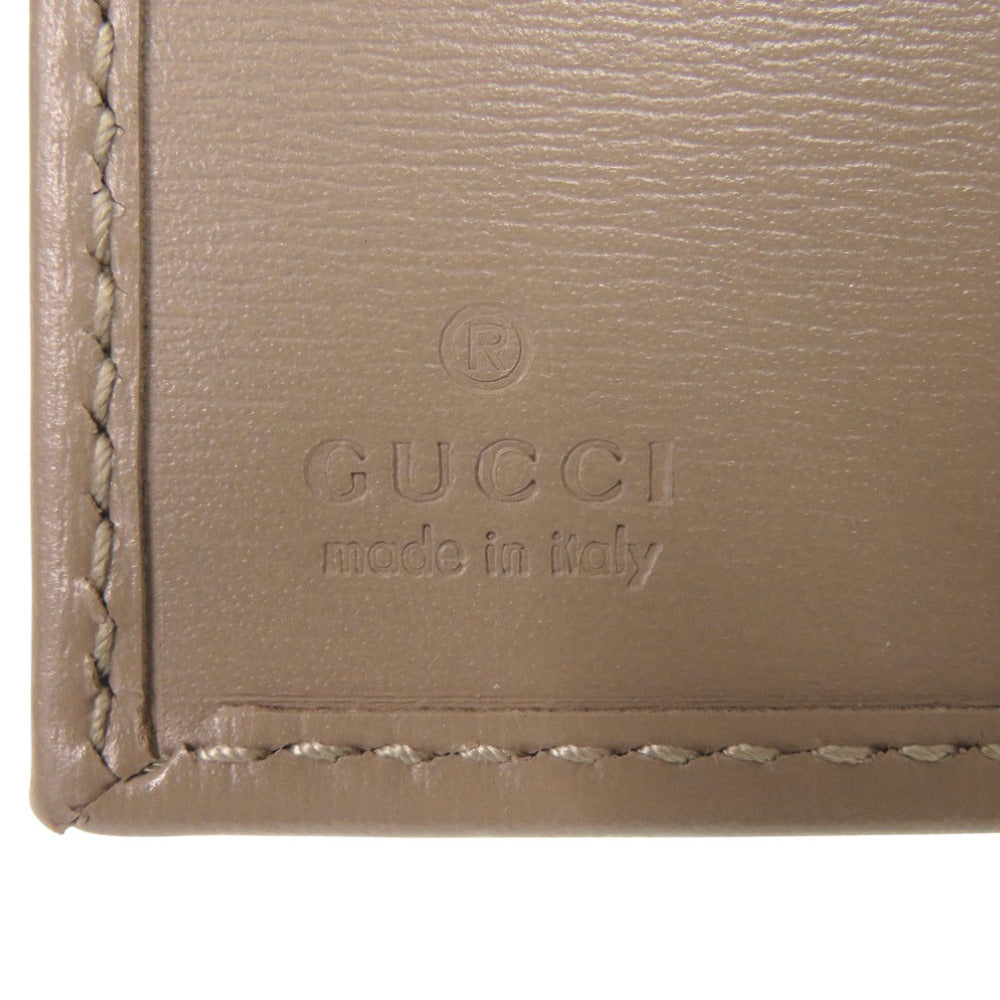 GUCCI Bifold Wallet 795060 leather Brown GG Shadow Medium Wallet Women Used Authentic