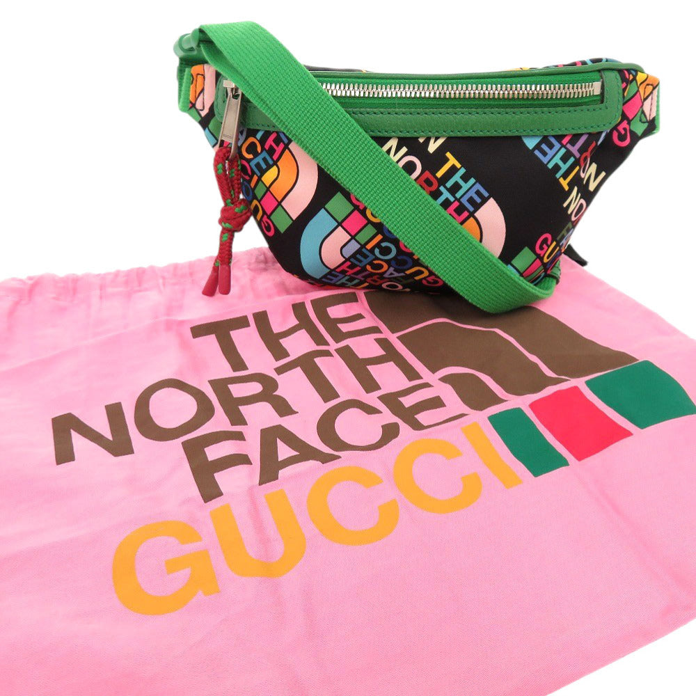 GUCCI Sling bag 650299 Nylon green The North Face Collaboration