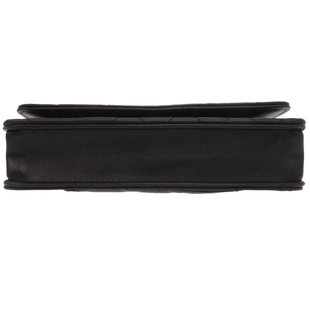 CHANEL Shoulder Bag AP0250 lambskin black Classic Chain Wallet COCO Mark Women Used Authentic