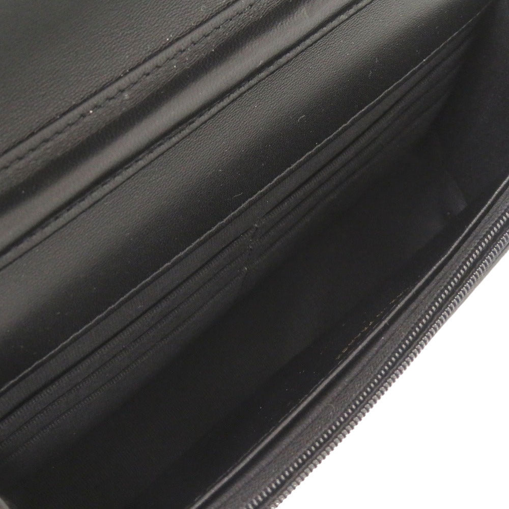 CHANEL Shoulder Bag AP0250 lambskin black Classic Chain Wallet COCO Mark Women Used Authentic