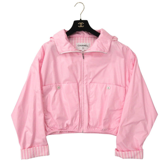 CHANEL Blouson P76226V68691 Polyester, Cotton pink Coco Beach Blouson 34
