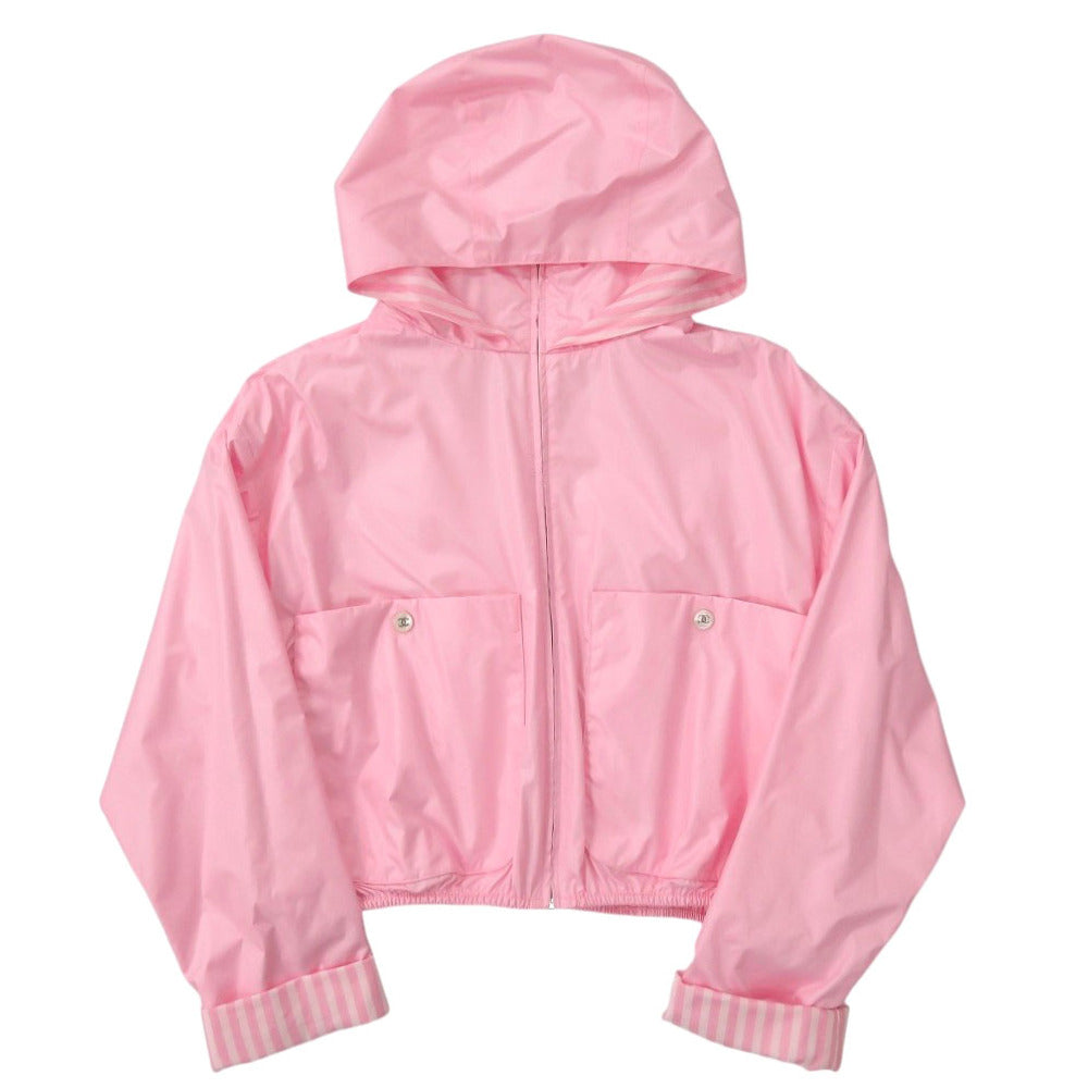 CHANEL Blouson P76226V68691 Polyester, Cotton pink Coco Beach Blouson 34