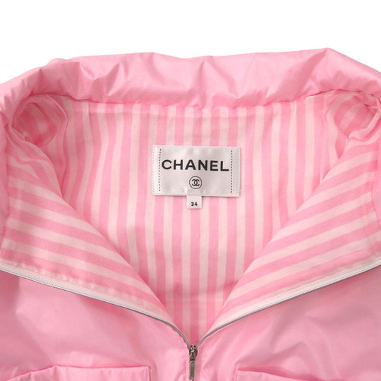 CHANEL Blouson P76226V68691 Polyester, Cotton pink Coco Beach Blouson 34