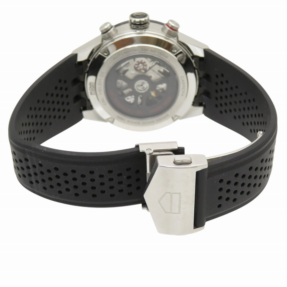TAG HEUER Watches Mechanical Automatic CAR201V Stainless Steel, Rubber black Carrera Caliber Heuer 01 Chronograph black dial