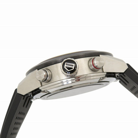 TAG HEUER Watches Mechanical Automatic CAR201V Stainless Steel, Rubber black Carrera Caliber Heuer 01 Chronograph black dial