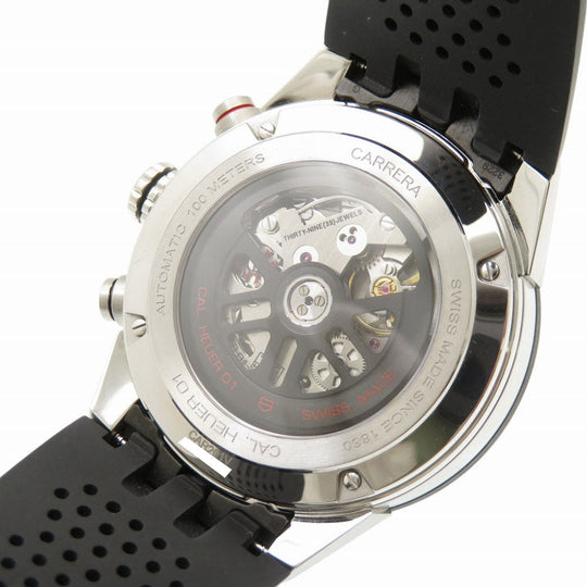 TAG HEUER Watches Mechanical Automatic CAR201V Stainless Steel, Rubber black Carrera Caliber Heuer 01 Chronograph black dial