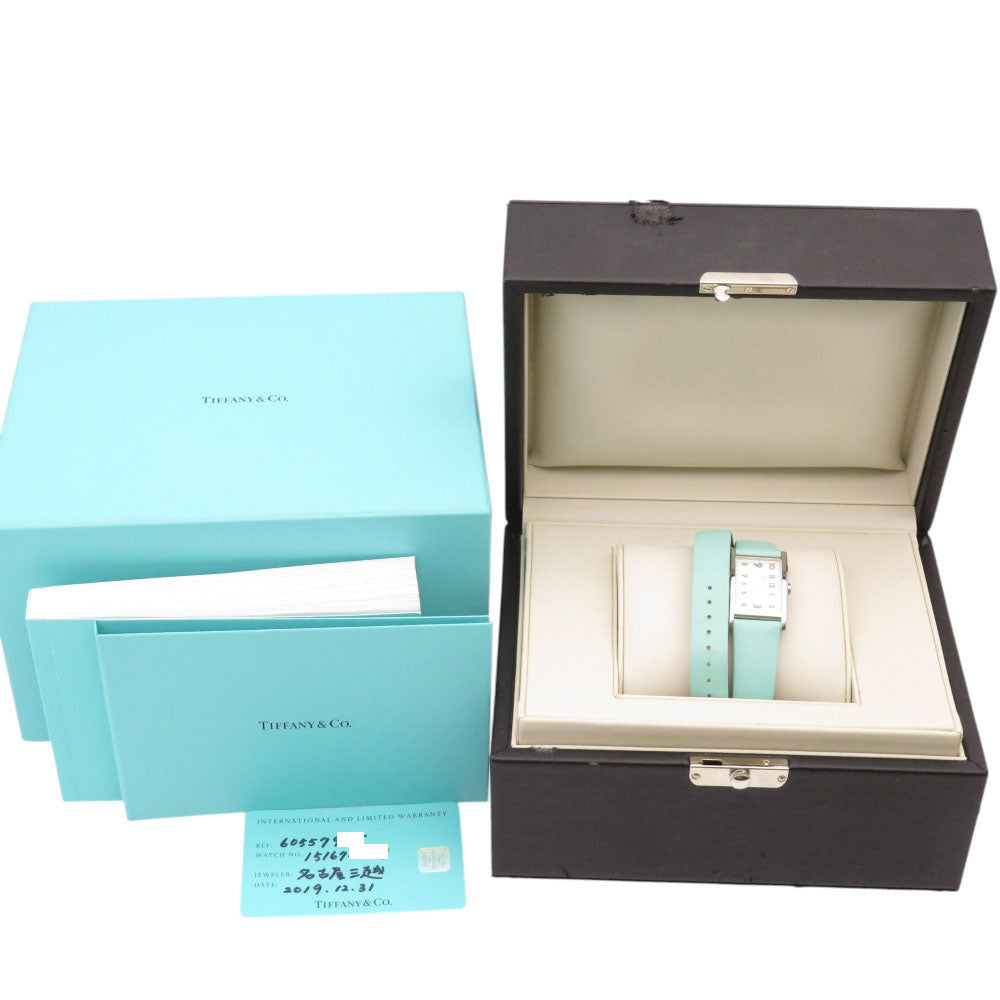 TIFFANY&Co. Watches Quartz 60557985 Stainless Steel , Leather Silver Quartz East West Silver dial Women Used Authentic
