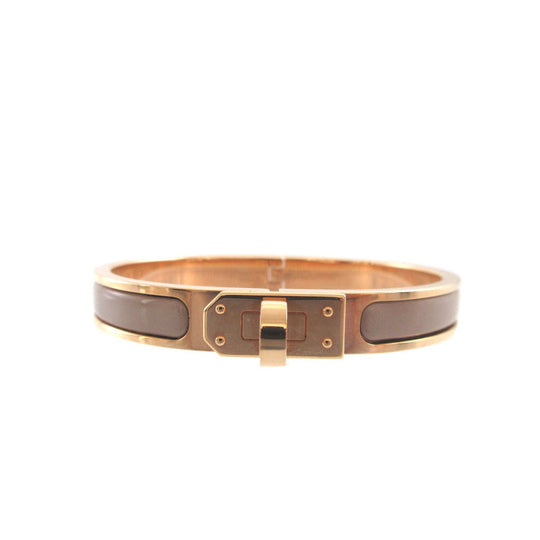HERMES Bangle metal Rose gold Mini Click Kelly unisex(Unisex) Used Authentic