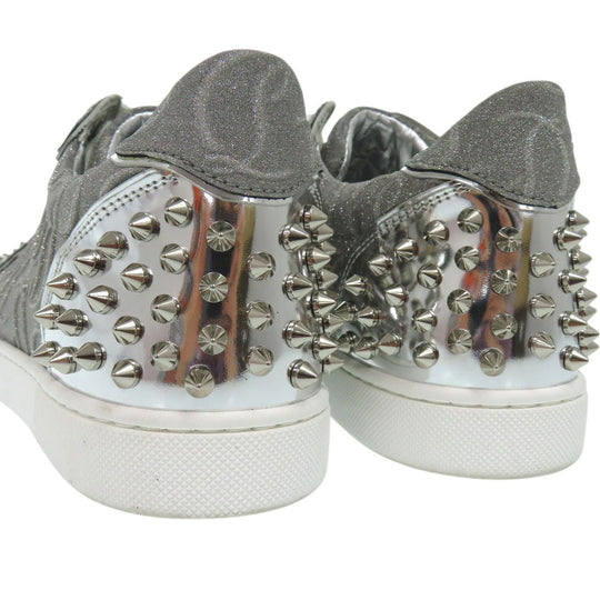 Christian Louboutin sneakers 3220460SV71 fabric Silver Studs Low Cut Vieira 2 Women 37 Used Authentic